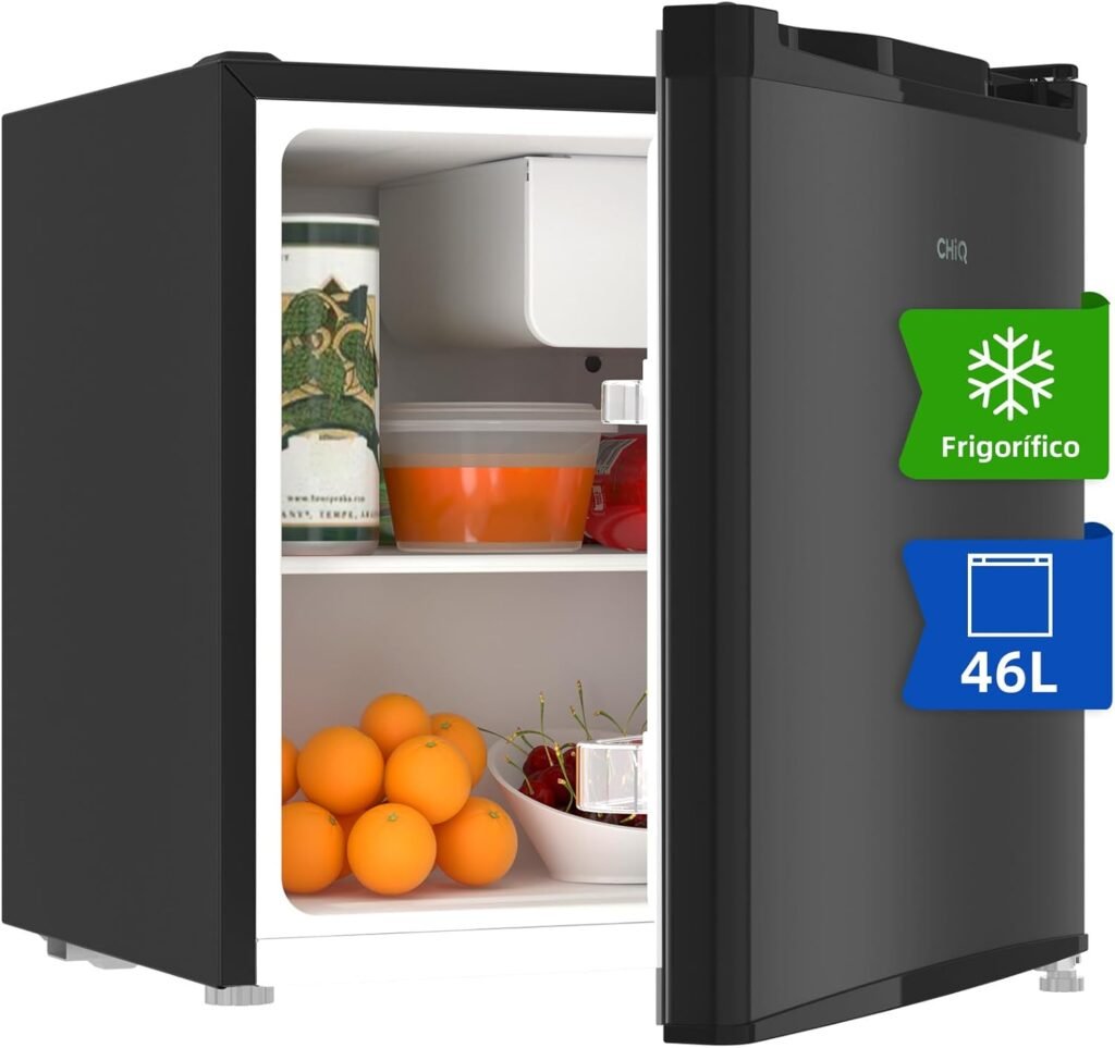 Nevera CHiQ de 46 litros con congelador integrado y temperatura ajustable para espacios pequeños