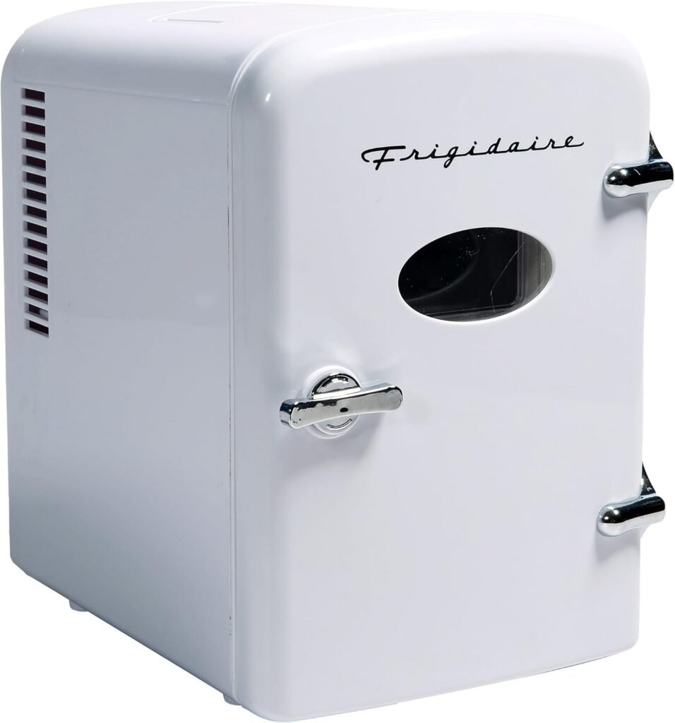 Mini nevera Frigidaire Retro portátil, sin freón y ecológica, ideal para dormitorio y oficina