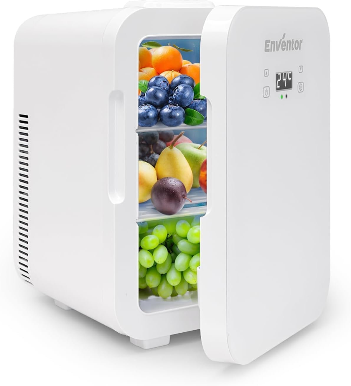Frigorífico compacto Eventor blanco de 10 litros, ideal para espacios pequeños