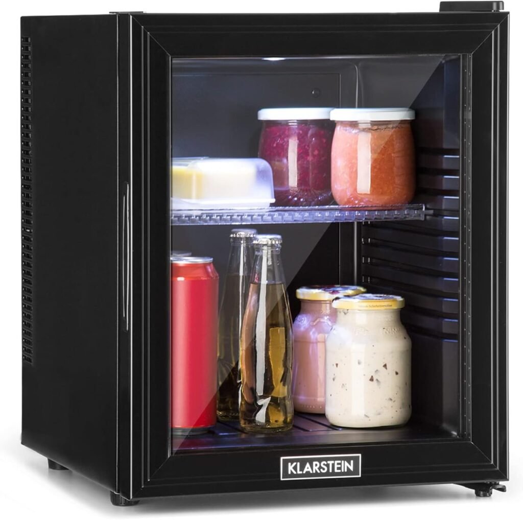 mini nevera klarstein negra elegante