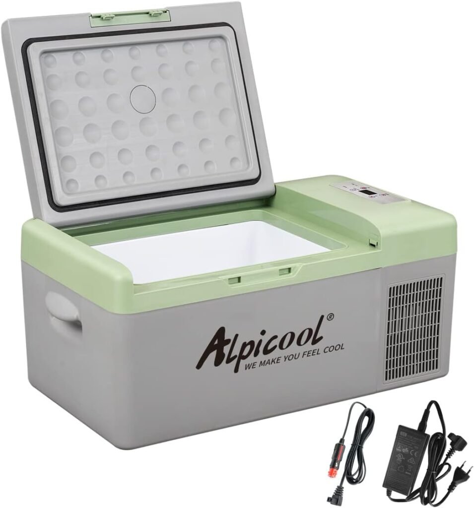Mini nevera portátil Alpicool de 15 litros para automóvil con función de enfriamiento rápido