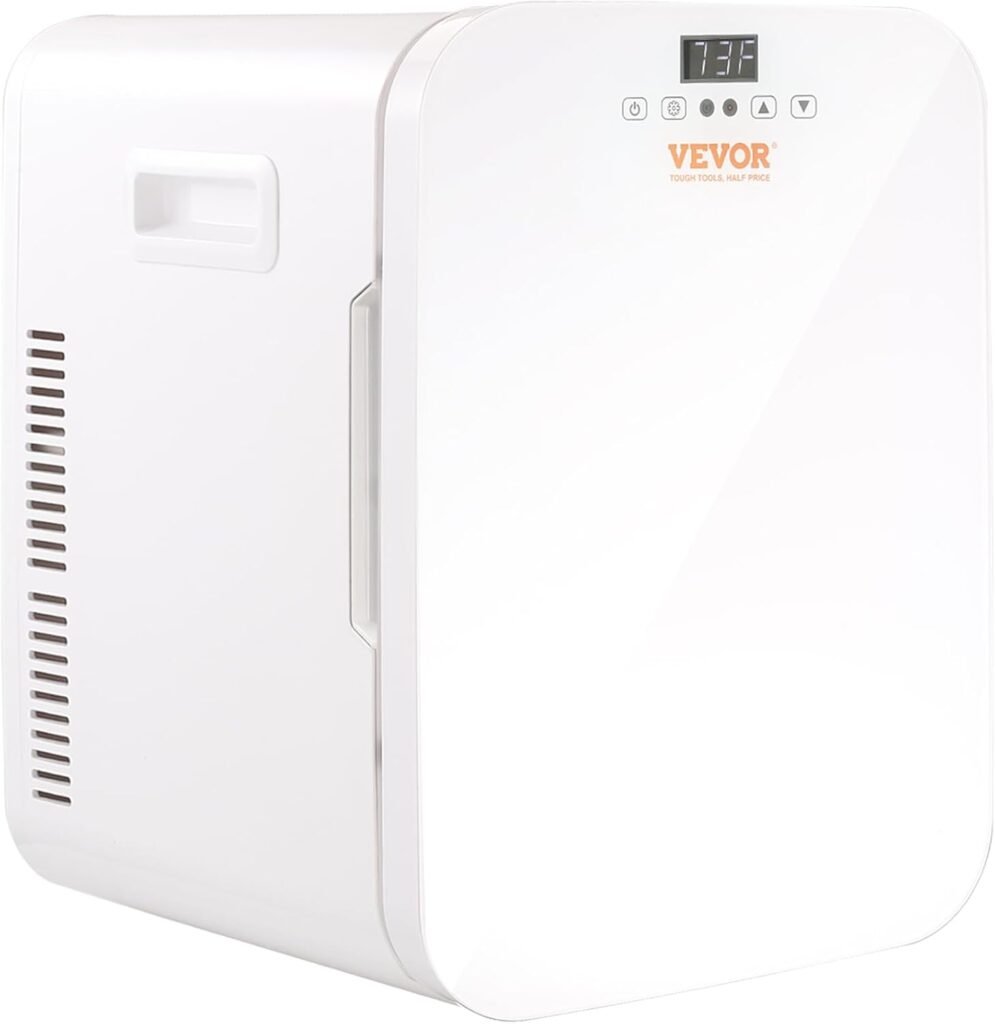 Mini nevera VEVOR de 20 litros con control de temperatura digital, ideal para cosméticos y hogar