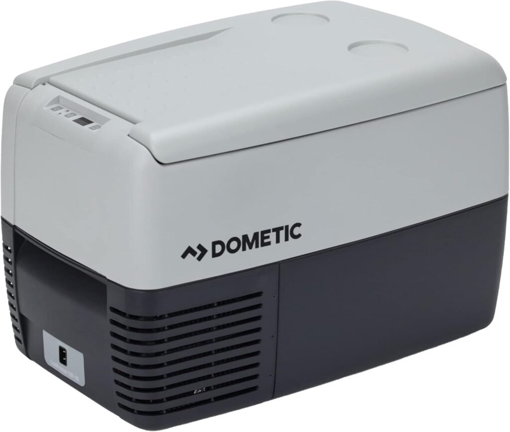 Nevera congelador Dometic CoolFreeze CDF 36, 31 litros, compresor eléctrico portátil, compatible con 12/24V para coche, camión o barco, color gris