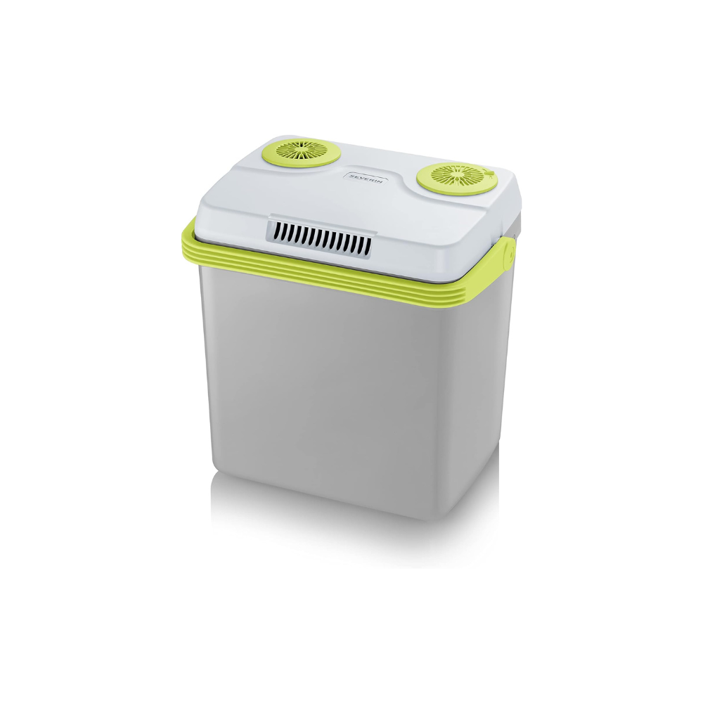 Nevera portátil Severin TKB 2924 de 19 litros, color gris y verde, 58W de potencia, clase de eficiencia energética E